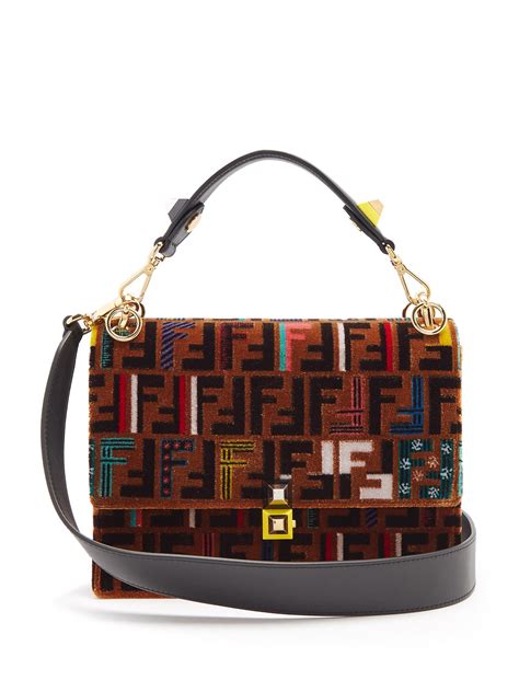 fendi kan i bag velvet|fendi medium baguette.